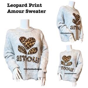 #T11 Leopard Print Amour Sweater OSFM $98